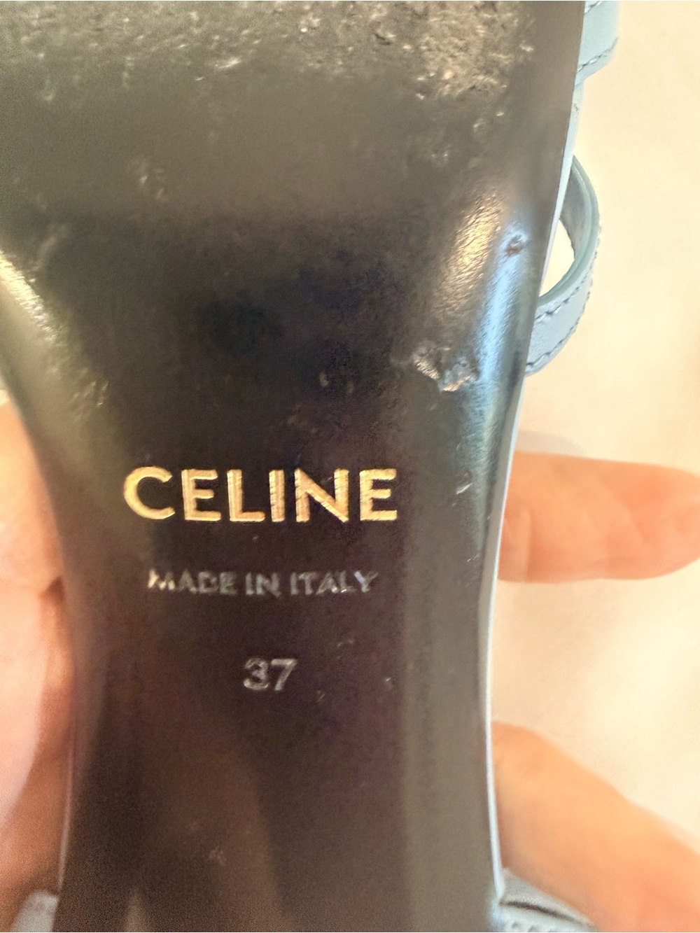 Celine Triomphe Sandal in Lambskin - Picture 10 of 12